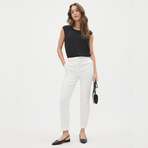 Rw& Co.-Basic Silky Front Crepe Cap Sleeve Blouse with lace details top - Picture 1 of 8